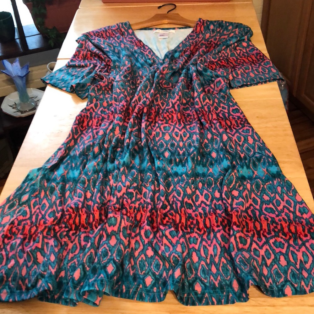 K Jordan Pink and Turquoise Tunic new never worn.